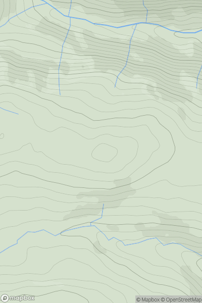 Thumbnail image for Bryn Mawr [Bala to Welshpool] [SH951219] showing contour plot for surrounding peak